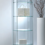 Vetrina Rotonda in Cristallo Temperato - Diametro 57 cm - H 190 cm