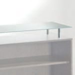 TOP CURVO IN CRISTALLO SATINATO TEMPERATO sp. 8 mm 150×60 cm - MADE IN ITALY