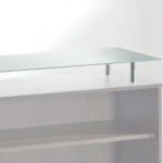 TOP RETTANGOLARE IN CRISTALLO SATINATO TEMPERATO sp. 8 mm 100×60 cm - MADE IN ITALY