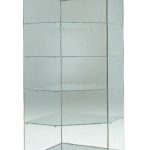 Vetrina Alta con Luci Angolare L73xP73xH188 cm Cristalli Temperati OF191AG