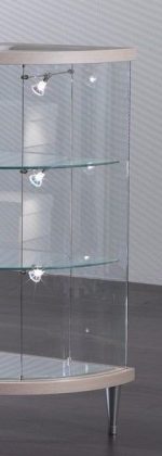 Banco Vetrina Semiovale Laccato in Cristallo Temperato H 93 cm - immagine 2