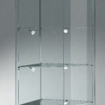 Vetrina Angolare Laccato in Cristallo Temperato H 190 cm