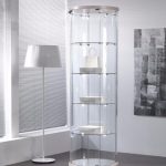 Vetrina Rotonda Laccato in Cristallo Temperato H 190 cm
