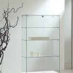 Vetrina Cristalli Temperati 80x40x140cm LL OF814E Made in Italy