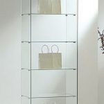 Vetrina Cristalli Temperati 60x40xh180cm LL OF618E Made in Italy