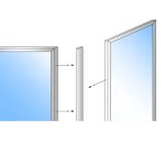 Modulo Continuativo Parete Divisoria In Alluminio E Vetro Satinato E Perline 1 Traversa Alta - H2550xl1000 mm - Colore Verde Mix Italfrom