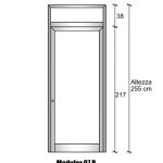 Modulo Iniziale/Finale Parete Divisoria In Alluminio E Vetro Satinato - H2550xl1000 mm - Colore Bianco Puro Ral 9010 Italfrom