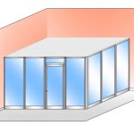 Box Modulare 2 Lati In Alluminio E Vetro Trasparente E Copertura - 4x3 M Colore Avorio Ral 1013 - Italfrom