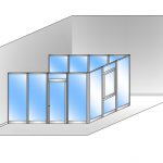 Box Modulare 3 Lati In Alluminio E Vetro Trasparente - 4x3 M Colore Bianco Puro Ral 9010 - Italfrom