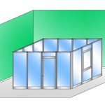 Box Modulare 4 Lati In Alluminio E Vetro Trasparente - 4x3 M Colore Bianco Puro Ral 9010 - Italfrom