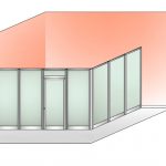 Box Modulare 2 Lati In Alluminio E Vetro Satinato - 4x3 M - Colore Bianco Puro Ral 9010 Italfrom