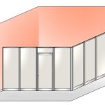 Box Modulare 2 Lati In Alluminio E Vetro Opale - 4x3 M Colore Avorio Ral 1013 – Italfrom