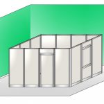 Box Modulare 4 Lati In Alluminio E Vetro Opale - 4x3 M Colore Avorio Ral 1013 - Italfrom