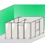 Box Modulare 4 Lati In Alluminio E Vetro Opale E Copertura - 4x3 M Colore Avorio Ral 1013 - Italfrom