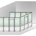 Box Modulare 3 Lati In Alluminio Vetro Satinato E Perline - 4x3 M Colore Marrone Mix - Italfrom