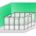 Box Modulare 4 Lati In Alluminio Vetro Satinato E Perline - 4x3 M Colore Marrone Mix - Italfrom