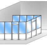 Box Modulare 3 Lati In Alluminio Vetro Trasparente E Bachelite - 4x3 M Colore Bianco Puro Ral 9010 - Italfrom