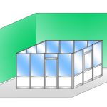 Box Modulare 4 Lati In Alluminio Vetro Trasparente E Bachelite - 4x3 M Colore Bianco Puro Ral 9010 - Italfrom