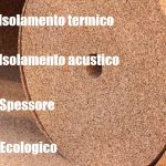 Rotolo in Sughero Naturale per Isolamento Termico/Acustico-20mx1mx3 mm