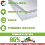 Pannello in EPS 'Polistirene Espanso Sinterizzato' per Isolamento Termico/Acustico -100x50x4 cm