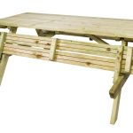 Tavolo Con Panche Pieghevoli Da Picnic In Pino Silvestre 180x165x72 H Italfrom