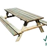 Tavolo Con Panche Da Picnic In Pino Silvestre 200x148x70 H Italfrom