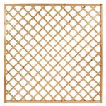 Pannello Grigliato Diagonale In Legno Di Pino Impregnato Per Giardino - cm150x180h