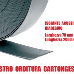 Nastro Isolante Acustico Biadesivo per Orditura Cartongesso in Polietilene Espanso - Larghezza 70 mm - Rotolo da 20 m