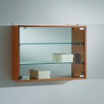 Bacheca con Schienale a Specchio 59x15xh44 cm LL OF6045 Made in Italy Colore Grigio