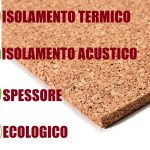 Pannello in Sughero Naturale per Isolamento Termico/Acustico-100x50x8 cm