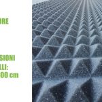 Pannello Piramidale Fonoassorbente in Poliuretano Espanso per Isolamento Acustico - 100x100xH3 cm