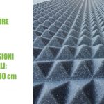 Pannello Piramidale Fonoassorbente in Poliuretano Espanso per Isolamento Acustico - 100x50xH3 cm