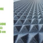 Pannello Piramidale Fonoassorbente in Poliuretano Espanso per Isolamento Acustico - 50x50xH3 cm