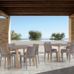 Set 4 Sedie Libby Da Giardino Cucina Bar Ristorante Poltrona Sedia In Polipropilene Colore Antracite