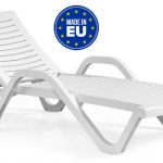 Sedia Sdraio Tortora Woody Chaise Longue Lettino Da Mare Piscina Lido In Polipropilene