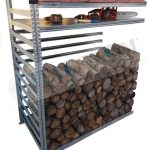 Legnaia Modulare Italfrom In Acciaio Zincato Autoportante - Con Ripiano - Modulo Continuativo - cm L150xp80xh250 Tetto Verde