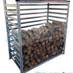 Legnaia Modulare Italfrom In Acciaio Zincato Autoportante - Modulo Iniziale - cm L128 X P80 X H200 - Tetto Verde