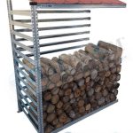 Legnaia Modulare Italfrom In Acciaio Zincato Autoportante - Modulo Continuativo - cm L150xp80xh250 Tetto Verde