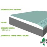 Pannello Accoppiato in Cartongesso Antiumido Aqua e EPS additivato con Grafite per Isolamento Termico/Acustico - 120x50xH3,25 cm