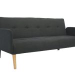 Divano Sofà Bed 173x85x83 cm Con Braccioli Letto 2 Piazze Italfrom Colore Nero