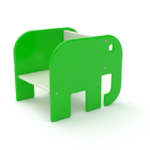 Elly Sedia Elefante In Polietilene Per Bambini
