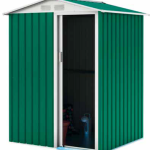 Casetta Ripostiglio Per Giardino In Lamiera Zincata Iron Verde 155x130 cm