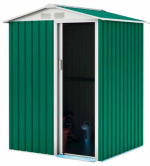 Casetta Ripostiglio Per Giardino In Lamiera Zincata Iron Verde 155x130 cm