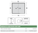 Casetta Ripostiglio Per Giardino In Lamiera Zincata Iron Verde 155x130 cm - immagine 2