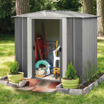 Casetta Ripostiglio Per Giardino In Lamiera Zincata Selmont Medium 253x181 cm