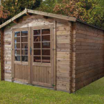 Casetta Da Giardino Cleo In Legno D' Abete Impregnata Color Marrone E Essiccato - 300x300 cm - Italfrom 411