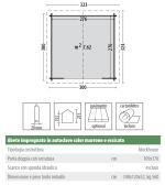 Casetta Da Giardino Cleo In Legno D' Abete Impregnata Color Marrone E Essiccato - 300x300 cm - Italfrom 411 - immagine 2