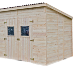 Casetta Da Giardino Eden 2820 In Legno Massello Non Trattato Tetto Mono Pendenza- cm 280x200cm - Italfrom 429