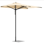 Ombrellone A Palo Centrale City In Alluminio 150x300