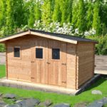 Casetta tavole ad incastro spessore 28mm, senza pavimento, in legno douglas , garanzia 5 anni3,70 x 2,60 m